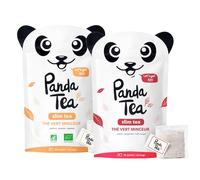 Panda Tea - Dúo Slim Tea para el Control del Peso | Té Verde Ecológico | 56 Bolsitas de Muselina | Detox, Control del Peso y Sueño Reparador