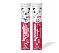 Panda Tea - Hidratación y Energía | Hibisco y Limón | 40 Pastillas Sin Azúcar | Electrolitos para una Hidratación Óptima | Ideal para el Deporte y el Día a Día