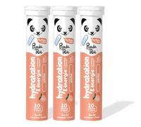 Panda Tea - Hidratación y Energía | Melocotón | 60 Pastillas Sin Azúcar | Electrolitos para una Hidratación Óptima | Ideal para el Deporte y el Día a Día