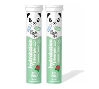 Panda Tea - Hidratación y Energía | Menta y Frambuesa | 40 Pastillas Sin Azúcar | Electrolitos para una Hidratación Óptima | Ideal para el Deporte y el Día a Día