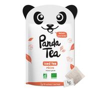 Panda Tea - Ice Tea Detox, té helado, infusión en frío - Sabor melocotón, hibisco, vainilla - Certificado orgánico - 28 bolsas de algodón - Idea de regalo para mujer y cumpleaños
