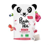 Panda Tea Infusión Detox Fría Hibisco y Frutos Rojos | Té Helado | Ideal para el Verano e Hidratación | Ecológico | 28 Bolsitas