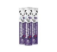 Panda Tea - Pastillas de Hidratación y Energía | Arándano y Frambuesa | Pack de 3 x 20 Pastillas Sin Azúcar | Electrolitos para una Hidratación Óptima | Ideales para el Deporte y el Día a Día