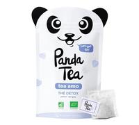 Panda Tea - Té Earl Grey Tea Amo Detox Ecológico | Drenante y Bienestar | Infusión para Tomar Fría, Caliente o Helada | Certificada Ecológica | Tratamiento de 28 Bolsitas de Algodón