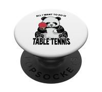 Panda Tenis de Mesa All I Want To Do Is Funny Bear Player PopSockets PopGrip Adhesivo