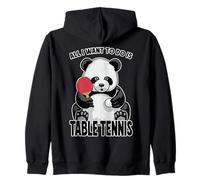 Panda Tenis de Mesa All I Want To Do Is Funny Bear Player Sudadera con Capucha