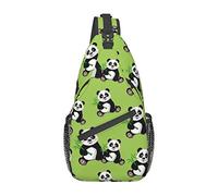 Panda Theme Sling Bag Crossbody Mochila Hombro Cofre Bolsas Viaje Senderismo Mochila para Hombres Mujeres
