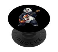 Panda tocando guitarra rock para hombres, niños, mujeres y niños PopSockets PopGrip Adhesivo