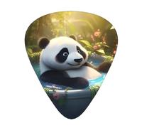 Panda toma un baño púas de guitarra en tamaños finos, medianos y gruesos, juego de 12 piezas, adecuado para guitarra eléctrica y varios instrumentos