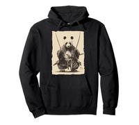 Panda Warrior Dual Swords Arte Japonés Oso Fuerte Sudadera con Capucha