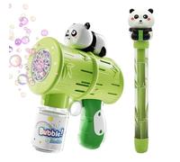 Panda Water Launcher Duo - Par De Pistolas De Burbujas De De Dibujos Animados, Juego De De Bomba Manual | Fiesta Diversión Acción Regalo para Niños Pequeños Parque Infantil