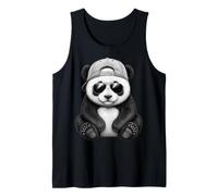 Panda with Sunglasses Graphic Motif Animal Funny Panda Bear Camiseta sin Mangas