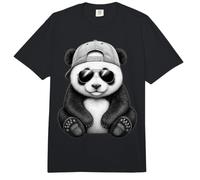 Panda with Sunglasses Graphic Motif Animal Funny Panda Bear Comfort Colors Adult Heavyweight T-Shirt