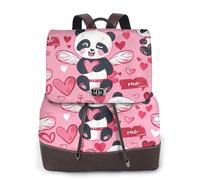 Panda with wings Mochila de viaje para mujer, mochila casual, mochila de cuero estampada para mujer para el trabajo