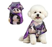 Panda Wizard Magic L - Camisa hawaiana para perros pequeños, bonito traje de playa de verano para cachorros, ropa suave y transpirable para gatos con botones