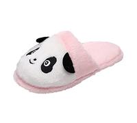 Panda Zapatillas de estar por casa para mujer, con forro de felpa, cálidas, pantuflas de felpa, pantuflas de peluche, pantuflas de panda, oso panda, espuma viscoelástica, ligeras y antideslizantes,