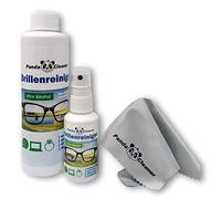 PandaCleaner Limpiador de gafas | 50 ml de espray + 250 ml de botella de recarga | sin alcohol | Fórmula de limpieza sin rayas y antiempañamiento | Fabricado en Alemania