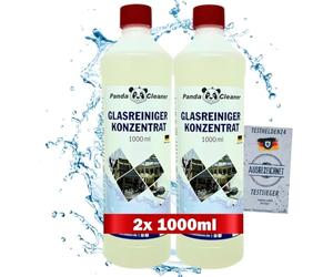 PandaCleaner Limpiador de Ventanas Medio - Limpiador de Cristales Efecto Loto 2x 1000ml - PandaCleaner Limpiador de Techos de Patio para una Visión Cristalina en Superficies de Ventanas, Cristales