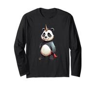 Pandacorn divertido - Panda con cuerno de unicornio Manga Larga