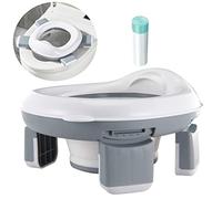 PandaEar Asiento de entrenamiento portátil plegable para niños pequeños con bolsa de viaje y bolsa de almacenamiento (gris)