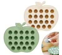 PandaEar Bandeja de Silicona para Congelar Alimentos de Bebés, Paquete de 2 - Alimentador de Frutas y Contenedor de Almacenamiento de Comida para Bebés -Verde y Beige