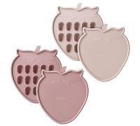 PandaEar Moldes para Paletas de Leche Materna para Bebé, 2 Piezas, Bandeja Congeladora de Silicona con Tapa, Alimentador de Frutas y Mordedor para Bebé, 13 Cavidades de 15 ml para Comida Casera