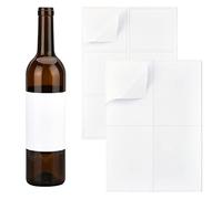 Pandahall 100 Etiquetas de Vino en Blanco 2 Tamaños Etiqueta Blanca Mate Etiquetas Adhesivas para Botellas de Vino para Imprimir Inyección de Tinta para Vino Casero Boda Cóctel Fiesta
