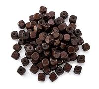 PandaHall 100 piezas CoconutBrown Cube cuentas espaciadoras de madera 10mm cubo teñido cuentas sueltas de madera para manualidades de joyería DIY