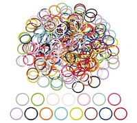PandaHall 12 mm de colores, 15 colores, anillos de flexión abiertos, anillos de conexión de 16 calibres, anillos de conexión para camiseta, anillos grandes para pulseras, collares, colgantes,