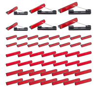 PandaHall 150 barras autoadhesivas de seguridad de 3 tamaños de insignia, pines de seguridad adhesivos negros, broche de seguridad, pin trasero, barra de insignia, flores, piezas de manualidades