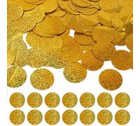 Pandahall 150 lentejuelas grandes de 52 mm, de PVC, sueltas, con purpurina, cuentas planas y redondas para bordado, costura, manualidades, joyería, color dorado