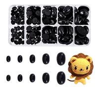Pandahall 180 Piezas de 5 Tamaños de Ojos para La Nariz Nariz de Plástico de Seguridad para Manualidades de Animales Oso de Peluche Marionetas Juguetes de Peluche para Hacer Bricolaje