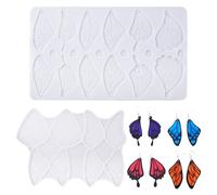 PandaHall - 2 moldes de silicona para colgante de alas de mariposa, alas voladoras, resina epoxi, moldes de resina de fundición de alas de hada, moldes de resina para manualidades epoxi, fabricación