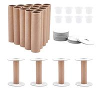 PandaHall - 20 carretes de alambre vacíos extraíbles, carretes de costura de papel, bobinas de hilo para tejer, bobinas para bordar, hilo, cinta, manualidades y costura, 10 cm