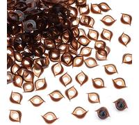 Pandahall 200 Hebillas de Doble Párpado para Manualidades con Doble Ojo de Ganchillo de Párpado con Forma de Ojo de Caballo Manualidades Amigurumi Marioneta Fabricación de Animales de Peluche