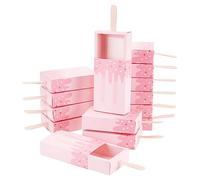 PandaHall 20PCS Cajas de Papel Favor Candy Box Wedding Favor Box DIY Ice Cream Shape Candy Box Party Favor Box para Halloween Fiesta del Día del Niño
