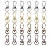 PandaHall 24Pcs 4 colores Llavero Ganchos de clip Gancho giratorio de cordón Gancho de llavero Ganchos para llaveros de cordón Fabricación