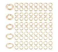 Pandahall 250 Anillos de Salto Abiertos Chapados en Oro de 18 Quilates 5 Anillos de Tamaño Conectores Abalorios Anillos de Oro Pequeños para Pendientes Collares Pulseras Joyas Llaveros