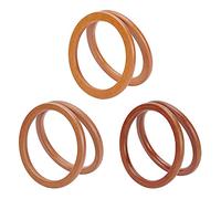 PandaHall 6 piezas de 2 colores de madera de forma redonda bolso de la manija de la bolsa de reemplazos de la bolsa de playa hecha a mano bolsos monedero manijas bolsas de mercado macramé