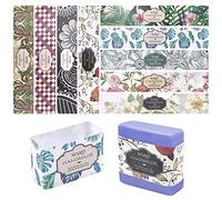 PandaHall 90 piezas de envoltura de jabón 9 estilos de cinta de papel para envolver jabón para el embalaje de barras de jabón casero