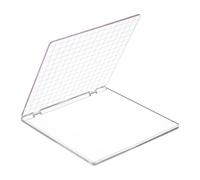 PandaHall Bloque de sellos acrílicos de 5.9 x 6.1 para colocación perfecta de sellos transparentes para álbumes de recortes, herramienta de estampación con líneas de rejilla para hacer tarjetas