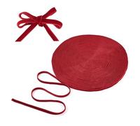 PandaHall - Cinta de terciopelo de 20 yardas de 6 mm, cinta de terciopelo de doble cara de tela roja oscura, cintas de Navidad para coser lazo, envolver paquetes, decoración de bodas y fiestas