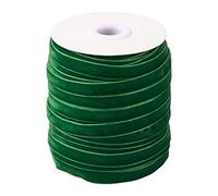 PandaHall - Cinta de terciopelo de una sola cara de 50 yardas, carrete de cinta de terciopelo de 10 mm para envolver regalos, lazo para el pelo, costura, decoración de boda (verde)