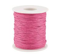 PandaHall - Cordón de algodón trenzado de 100 yardas/rollo de 1 mm, cuerda de algodón encerado para hacer joyas (camelia)