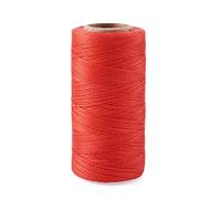 Pandahall Cordón plano de poliéster encerado Red-260m-1mm, Cordón Colgante