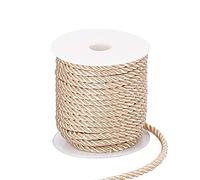 PandaHall Cordón Trenzado de 5 mm, cordón de poliéster de 3 Capas con cordón de Viscosa Brillante, Cuerda Decorativa para decoración del hogar, adornar Disfraces, Bolsas de Navidad