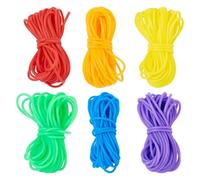 PandaHall - Cuerdas de goma huecas de 30 m, 2 mm, para tejer puntadas, tubo de peluquería, alambre de memoria envuelto con agujero de 1 mm para pulseras, manualidades, joyería