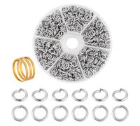 Pandahall Elite 1 Caja Anillos de salto abiertos de acero inoxidable Diámetro 4 mm alambre calibre 18