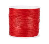 PandaHall Elite 1 Rollo 116 Yards 0.5 mm Rojo Cordón de algodón Hilo Encerado Redondo para Hacer bisuteria Pulseras Collar Hilo para Abalorios