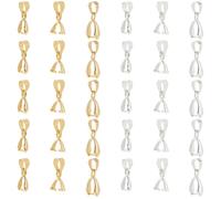 PandaHall Elite 120 Pcs Ganchos de Collar para Hacer Joyas, Enlaces entre Cadena y Colgante, Dorado y Plateado, 3 Tamaños